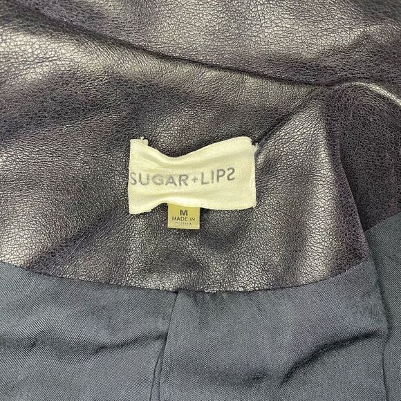 Sugar + Lips Faux Leather Look Jacket size Medium - Picture 6 of 11